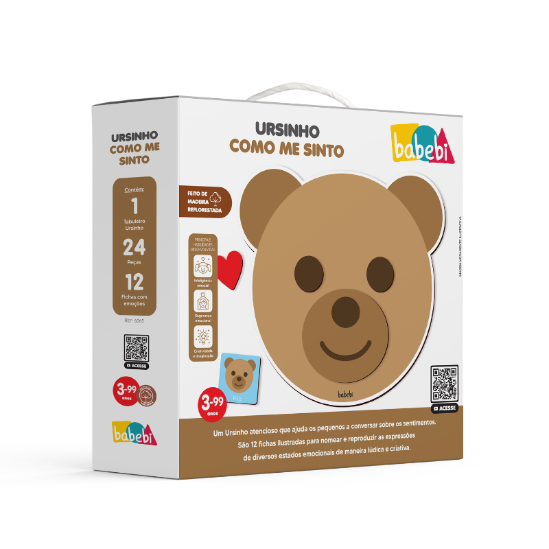 Ursinho Como Me Sinto — brinquedo pedagógico TOYS LK